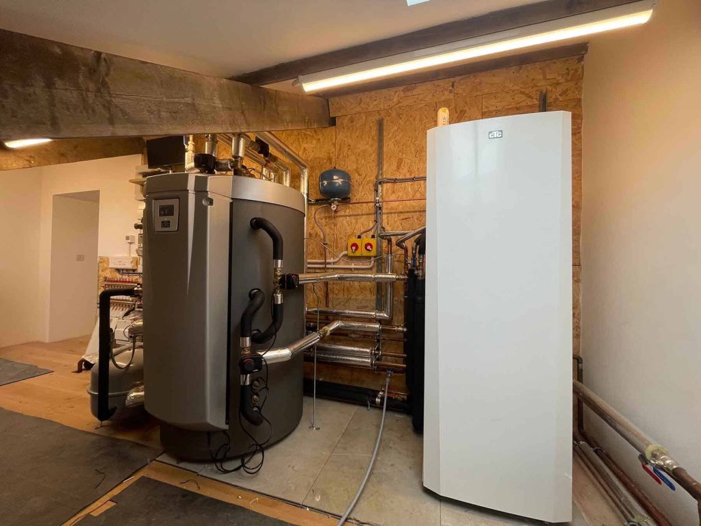 Efficient geothermal heat pump for sustainable heating and cooling.