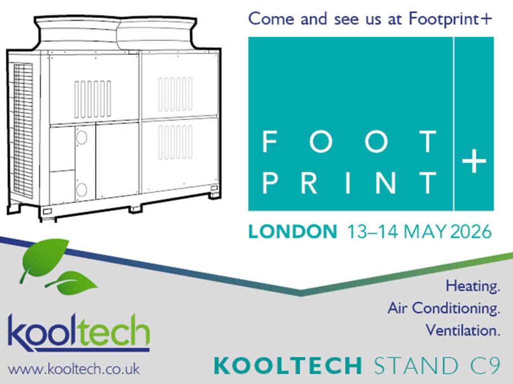 Kooltech at FOOTPRINT+ London 2026 showcasing heat pump solutions.