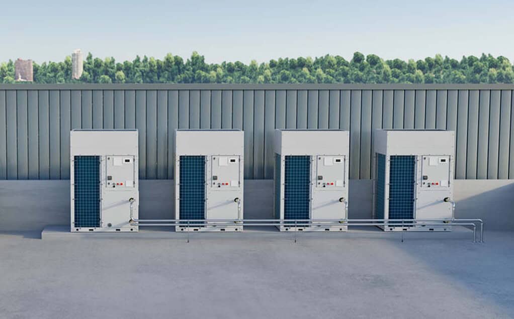 Image shows the R290 addition to Daikin's commercial heat pump range