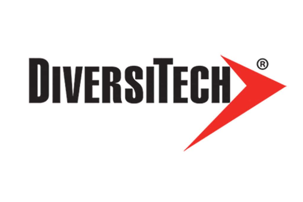 DiversiTech logo with bold black text and red arrow symbol.