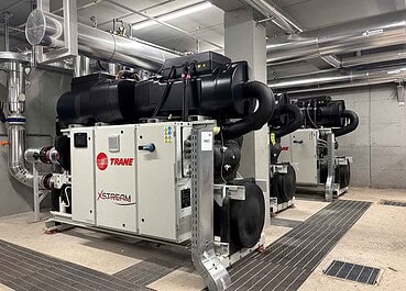 Trane heat pumps recover waste heat for district heating project