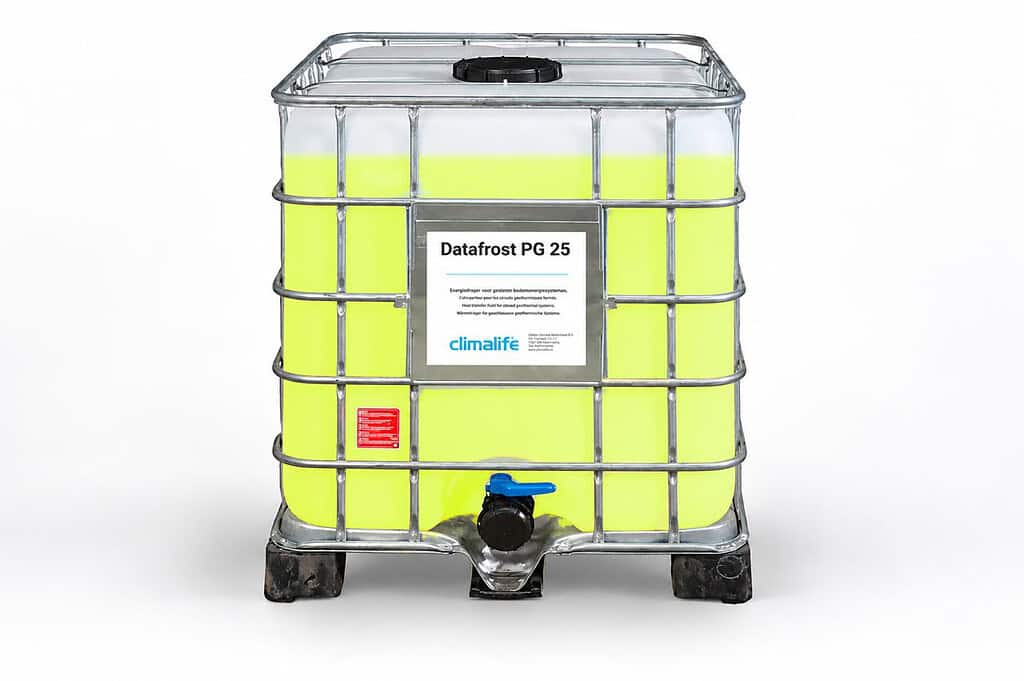 Datafrost PG 25 cooling solution in a large industrial container.